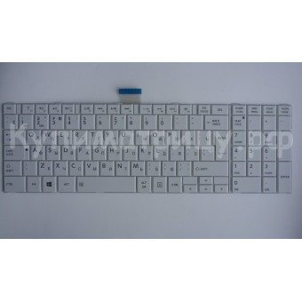 Клавиатура Toshiba C850 белая большой enter