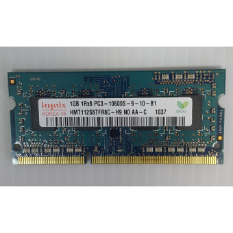 Оперативная память для ноутбука DDR3 1GB Hynix 1RX8 PC3-10600S-9-10-B1