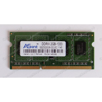 Оперативная память для ноутбука DDR3 2GB ASint 1333 SSZ302G08-GDJEC 1145