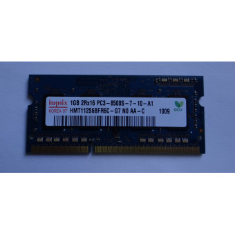 Оперативная память для ноутбука DDR3 1GB Hynix 2Rx16 PC3-8500S-7-10-A1