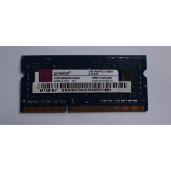 Оперативная память для ноутбука DDR3 1GB Kingston 1Rx8 PC3-10600S-09-10-B1