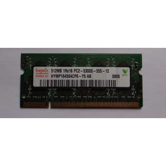 Оперативная память для ноутбука DDR2 512MB 1Rx16 PC2-5300S-555-12 HYMP164S64CP6-Y5 AB