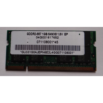 Оперативная память для ноутбука DDR2 1GB 64MX8 1.8V EP