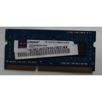 Оперативная память для ноутбука DDR3 1GB Kingston 1Rx8 PC2-10600S-9-10-B10