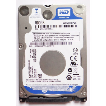 ЖД WD Scorpio Blue WD5000LPVX 500Гб HDD SATA II 2.5" донор