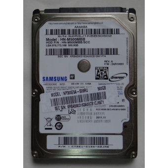 ЖД Samsung 500GB HN-M500MBB HDD SATA II 2.5 донор