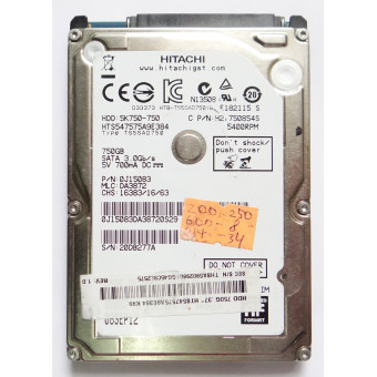 ЖД Hitachi Travelstar 5K750 HTS547550A9E384 750Гб HDD SATA III 2.5" донор