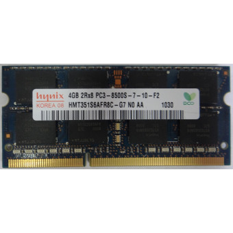 Оперативная память для ноутбука DDR3 4GB Hynix 2Rx8 PC3-8500S-7-10-F2