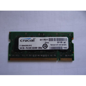 Оперативная память для ноутбука DDR2 1GB Crucial 2Rx16 PC2-6400S-666-13-A0