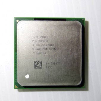 Процессор Socket 478 ( mPGA478B) Intel Pentium 4 SL6WK 3.00ГГц с разбора