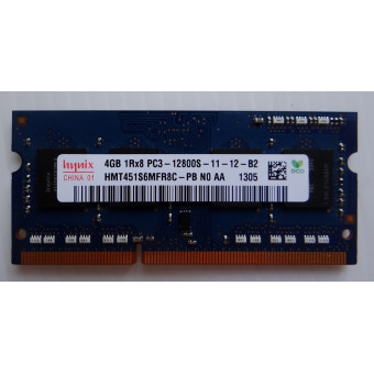 Оперативная память для ноутбука DDR3 4GB Hynix 1Rx8 PC3-12800S-11-12-B2