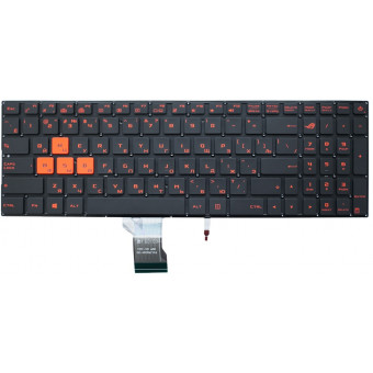 Клавиатура Asus ROG GL502 GL502V GL502VM черная без рамки с красной подсветкой