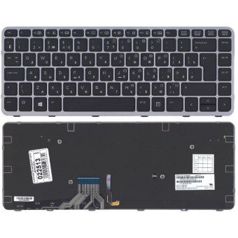 Клавиатура HP 1011 1012 1020 G1 Elitebook X2 черная с рамкой с подсветкой