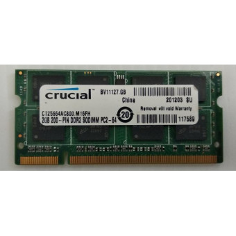 Оперативная память для ноутбука DDR2 2GB Crucial 2Rx16 PC2-6400