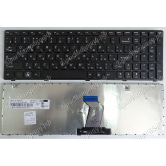 Клавиатура Lenovo G580 G580A B580 B580A G585 G585A G780 Z580 черная с черной рамкой с разбора