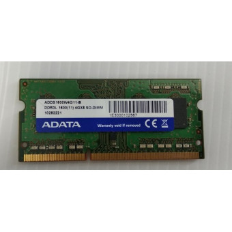 Оперативная память для ноутбука DDR3L 4GB Adata ADDS1600W4G11-B