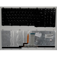 Клавиатура Toshiba Satellite A500 L500 черная глянцевая c подсветкой