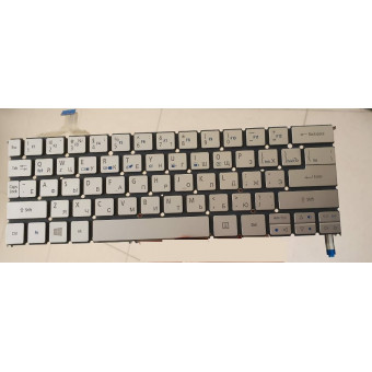 Клавиатура Acer S7 S7-391 MP-12C5 серебряная с подсветкой