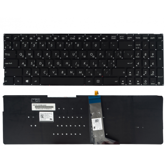 Клавиатура Asus K501L K501LB K501LX K501U K501UX K501UB K501UQ K501UW черная с подсветкой