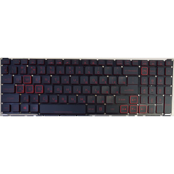 Клавиатура Acer Nitro AN515-54 AN715-51 черная красные буквы с подсветкой
